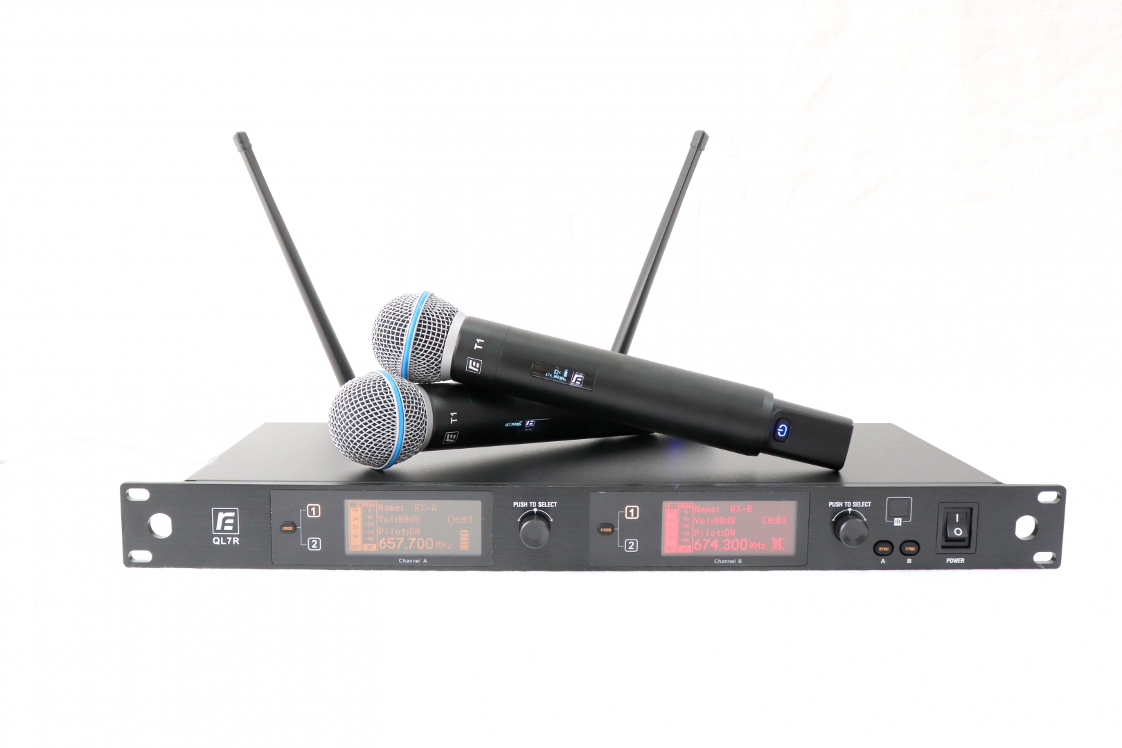 RFIntell QL7R/T1-A 651,800-683,400 МГц 2-канальная радиосистема с 2-мя ручными микрофонами в Тутаеве